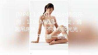 [MP4/ 1.07G] 年轻小情侣开房，170CM极品小女友，情趣吊床房，迫不及待脱光光，张开双腿一顿操