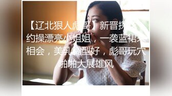 【辽北狠人彪哥】新晋探花，约操漂亮小姐姐，一袭蓝裙来相会，美乳胸型好，彪哥玩穴啪啪大展雄风