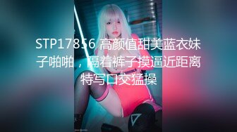 STP17856 高颜值甜美蓝衣妹子啪啪，隔着裤子摸逼近距离特写口交猛操